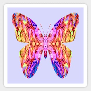 Surreal Butterfly 1 in Pink Yellow Orange Blue Magnet